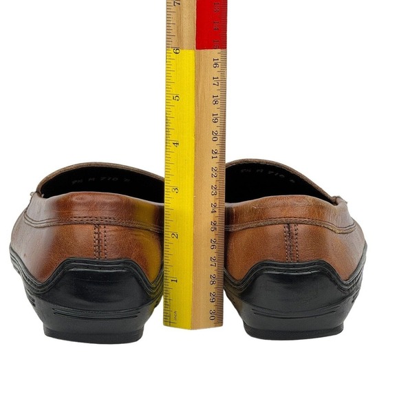 Peter Huber Ascot Brown Leather Classic Horsebit Slip On Driving Loafers Men 9.5 - Picture 6 of 10